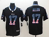 Nike Bills 17 Josh Allen Black USA Flag Fashion Limited Jerseys,baseball caps,new era cap wholesale,wholesale hats